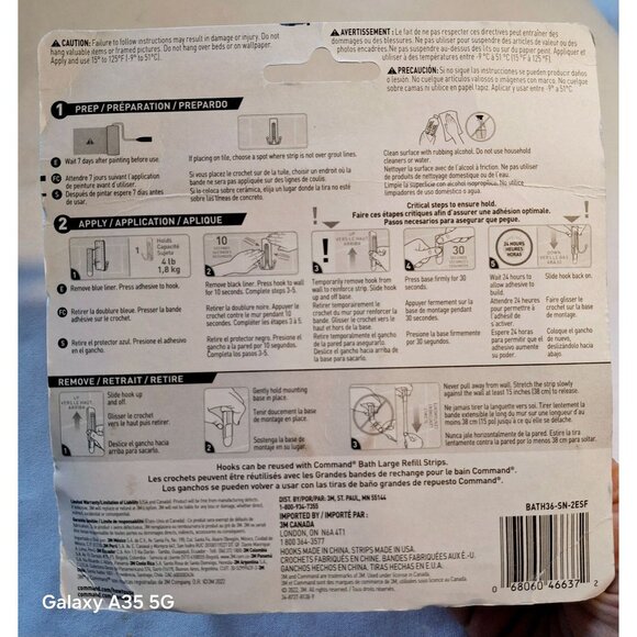 Command Large Satin Nickel Double Hooks Value Pack For Damage-Free Hanging 4 Lb - Picture 7 of 7